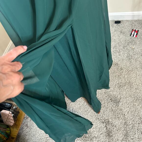 Birdy Grey Gown Size Small Hunter Green Prom Bridal - Picture 11 of 12